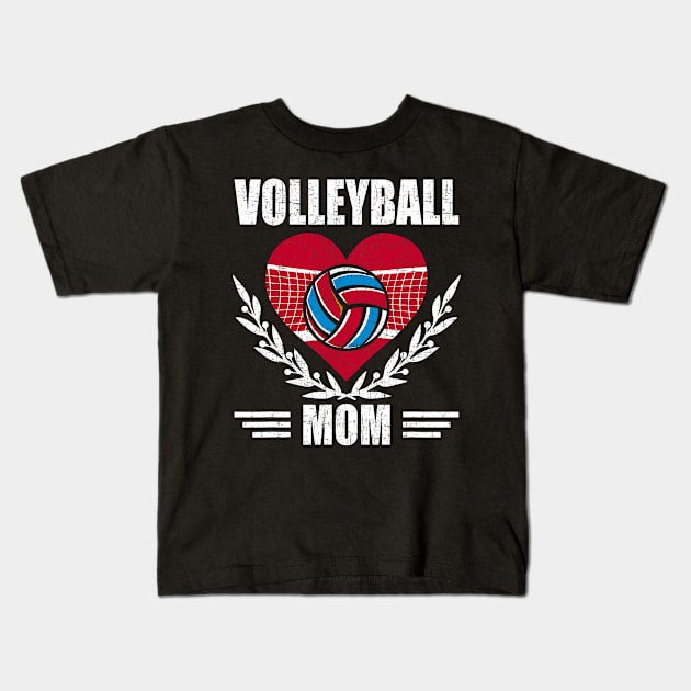 Volleyball Mom Coach Player Kids T-Shirt by jadolomadolo